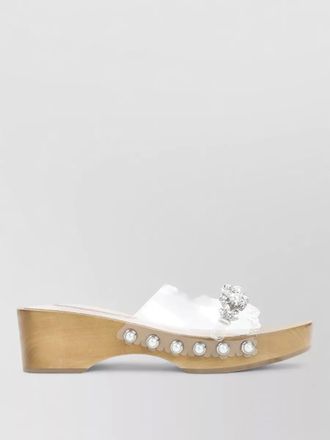 Simone Rocha embellished wooden clog sandals