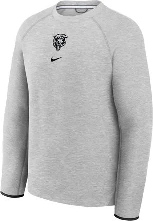Nike Chicago Bears Tech Fleece Nike Mens NFL Pullover Crew in Grey | 05L6086N7Q-KH0