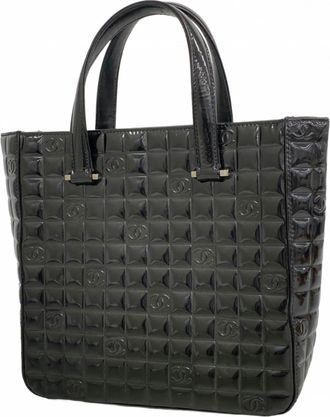 Chanel Black Patent Leather Tote Bag (Pre-Owned)