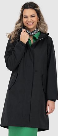 Alife And Kickin Parka ALIFE & KICKIN FrizziAKA, Damen, Gr. XXL, schwarz, Web, Obermaterial: 90% Polyester, 10% Polyamid, unifarben, gerade ca. Mitte Oberschenkel, ohn