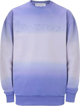 J.W.Anderson logo-embroidered gradient sweatshirt - men - Organic Cotton - S - Purple