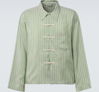 Bode Sylvan striped silk shirt