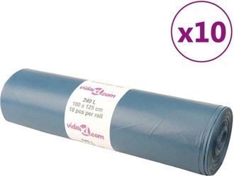 vidaXL Bolsas De Basura Azules 100 Unidades 240 L Vidaxl