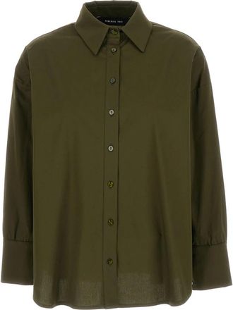 Federica Tosi Shirts - Dames - Overhemden - Groen - M - Katoen - Overhemden