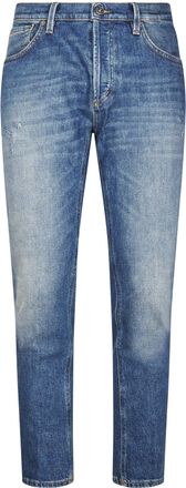 Dondup Carrot Cut Denim Trousers with Five-Pocket Design