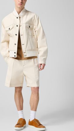 Lanvin Mens Contrasting stitching pleated short