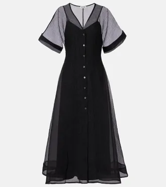 Staud Elle organza midi dress