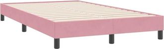 vidaXL Estructura De Cama Sin Colch&oacute;n Terciopelo Rosa 120x220 Cm Vidaxl