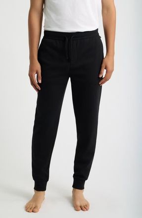 BOSS Waffle Knit Joggers in Black at Nordstrom, Size Xx-Large