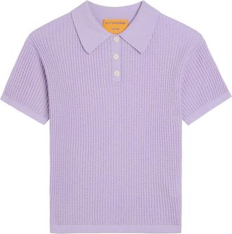Guest In Residence Shrunken Cashmere Polo Shirt - Purple - S (UK8-10 / S)