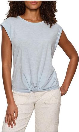 Sanctuary Knotted Muscle T-Shirts Womens Clothing Blue Aura : LG (US 10-12)