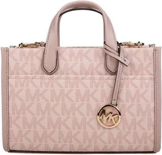 Michael Kors Tassen, Dames, Beige, ONE Size, Polyester, Gigi Small Signature Logo Messenger