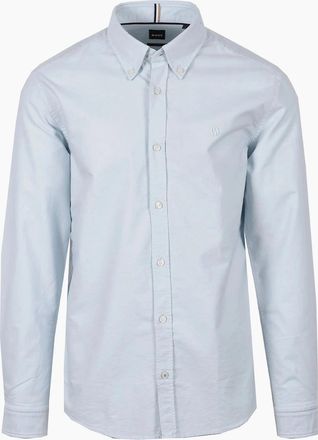 HUGO BOSS Mens Boss Black H Roan Casual Oxford Shirt Open Blue - Navy - Size: 40