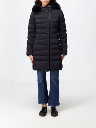 Peuterey Piumino al ginocchio in nylon trapuntato con cappuccio in shearling