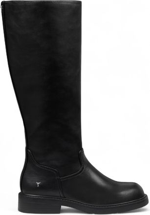 Windsor Smith Womens Black Fuax Leather Knee High Tall Boots - Blessing