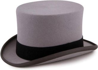 Oliver Brown Wool Felt Top Hat - Grey