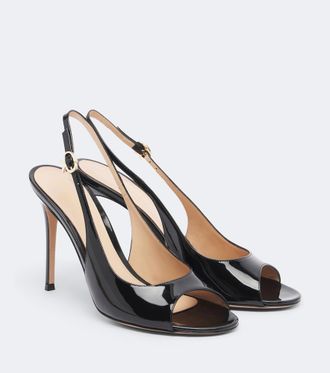 Gianvito Rossi Patent leather slingback sandals