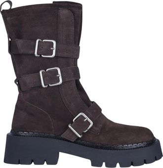 Vic Mati&eacute; Enkellaarsjes van Su&egrave;de - Dames - Enkellaarsjes - Bruin - 40 EU - Su&egrave;de - Schoenen