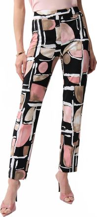 Joseph Ribkoff Slim High-Waisted Trousers In Black Multi