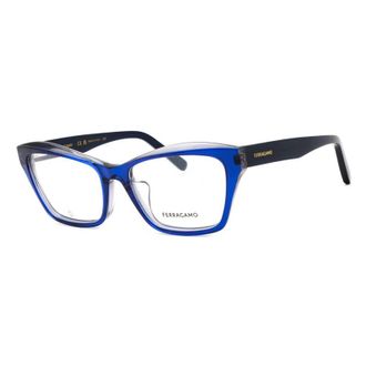 Ferragamo SF2951LB435 Cat-Eye Acetate Eyeglasses - Blue