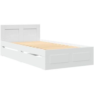 vidaXL Estructura De Cama Con Cabecero Sin Colch&oacute;n Blanco 100x200 Cm Vidaxl