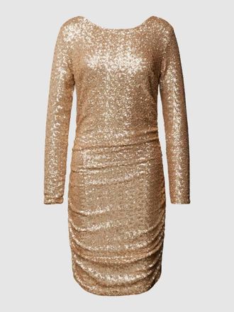 Paradi Knielanges Kleid in Wickel-Optik in Gold, Gr&ouml;&szlig;e 42
