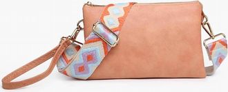 Jen & Co. Izzy Crossbody With Adjustable Guitar Strap In Melon