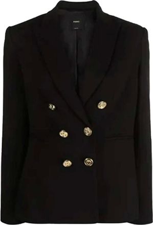 Pinko Pinko, Dames, Jassen, Zwart, Maat: XS Poliester