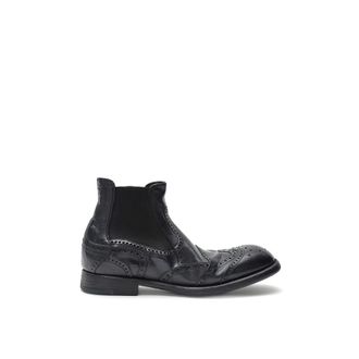 Dolce & Gabbana Black Leather Chelsea Mens Boots
