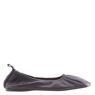 Amina Muaddi Emma Nappa Ballet Flats, Brand Size 37.5 ( US Size 7.5 )