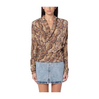 Isabel Marant Top Escote V - Blouses & Shirts - Mujer - Marr&oacute;n - S