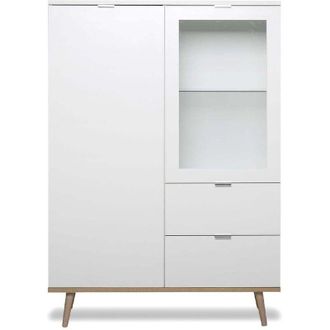 Finori Vitrina 2 Puertas Y 2 Cajones - Al. 140 Cm - Copenhague