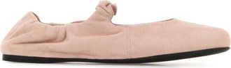 Miu Miu Pink Suede Ballet Flats