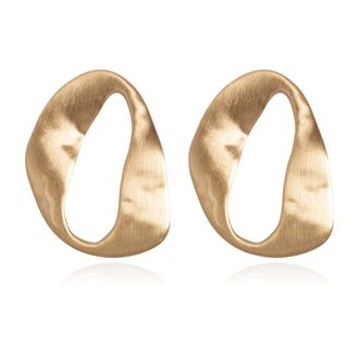 Cult Gaia Accessoires, Dames, Geel, ONE Size, Satijn, Rue Mini Oorbellen