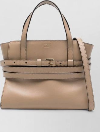 Moschino tie me small leather tote bag