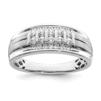 Diamond2Deal 10k Gold Lab Grown Diamond Wedding Band Ring 1/2Ct Clarity- VS Color- G-H