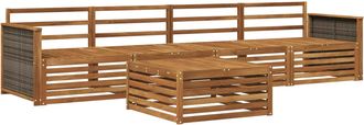 vidaXL Conjunto De Sof&aacute;s De Exterior 5 Uds. Natural Vidaxl
