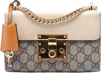 Gucci Pre-owned Vintage Crossbody Bag - Dames - Vintage Schoudertas - Beige - ONE Size - Leer - Vintage