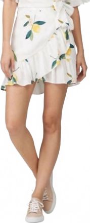 Rails Etienne Wrap Skirt In Lemon Print