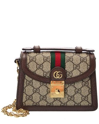 Gucci Ophidia Mini Gg Supreme Canvas & Leather Shoulder Bag