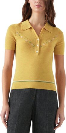 L.k. Bennett Lk Bennett Fiona Knitted Wool-Blend Top