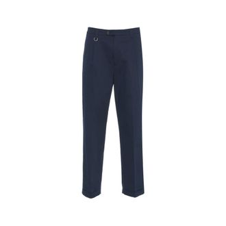 Paolo Pecora Chinos, male, Blue, Size: S Blue Chinos with Pleats
