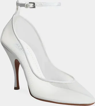 Alaia 100mm Mesh Ankle-Strap Pumps