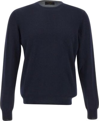 Gran Sasso Trui van merinowol - Blauw