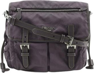 Prada Pre-owned Cross Body Bags, female, Purple, Size: ONE SIZE Pre-owned Vintage Cross Body Bag