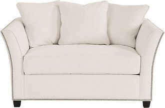 Ballard Designs Tate Upholstered Twin Sleeper with Pewter Nailheads - Ballard Designs