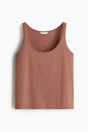 H&M Tanktop aus Baumwolle - Mattbraun
