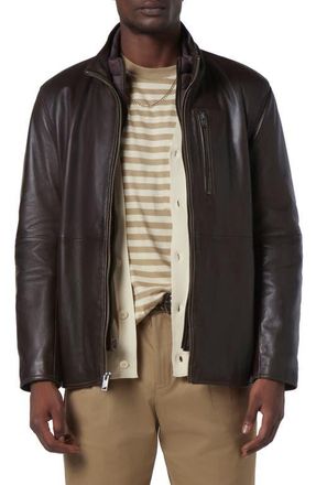 Andrew Marc Wollman Leather Jacket in Hickory at Nordstrom, Size Large