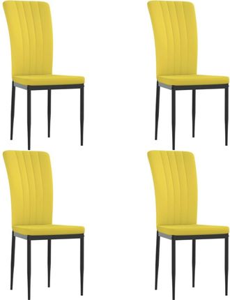 vidaXL Vidaxl - Sillas De Comedor 4 Uds Terciopelo Amarillo Mostaza