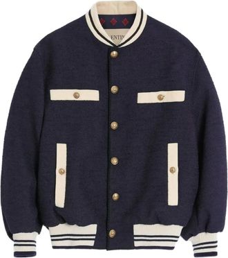Valentino Garavani Giacca varsity con bottoni - Blu